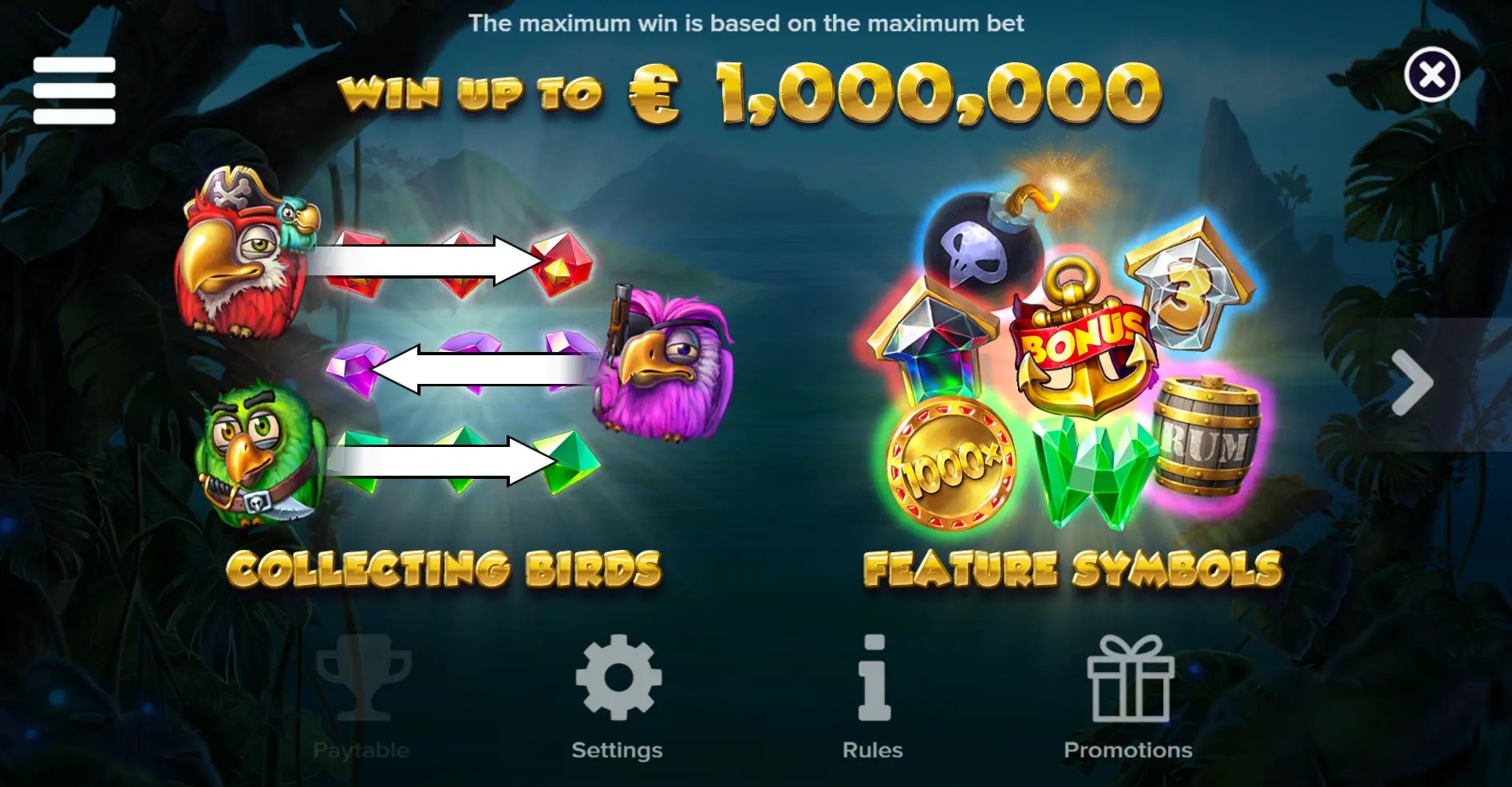 Pirots slot käyttöliittymä ELK Studios